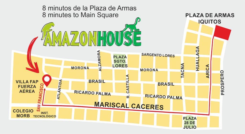 Amazon House Hostel Икитос Экстерьер фото